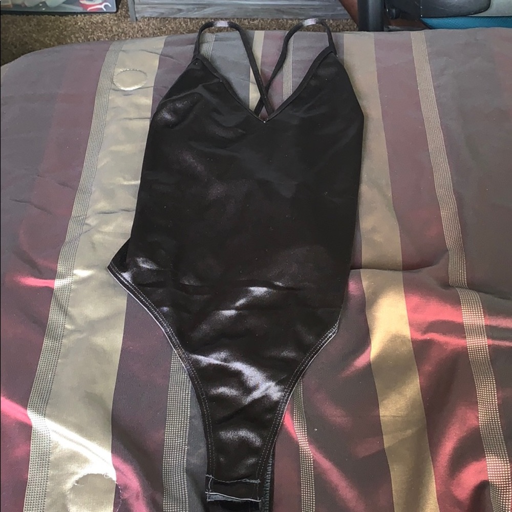 Backless Satin Bodysuit